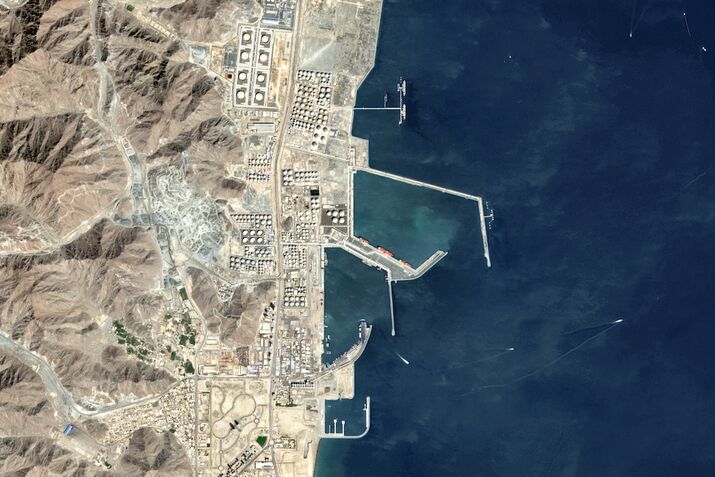 Satelite imagery of the Fujairah coast