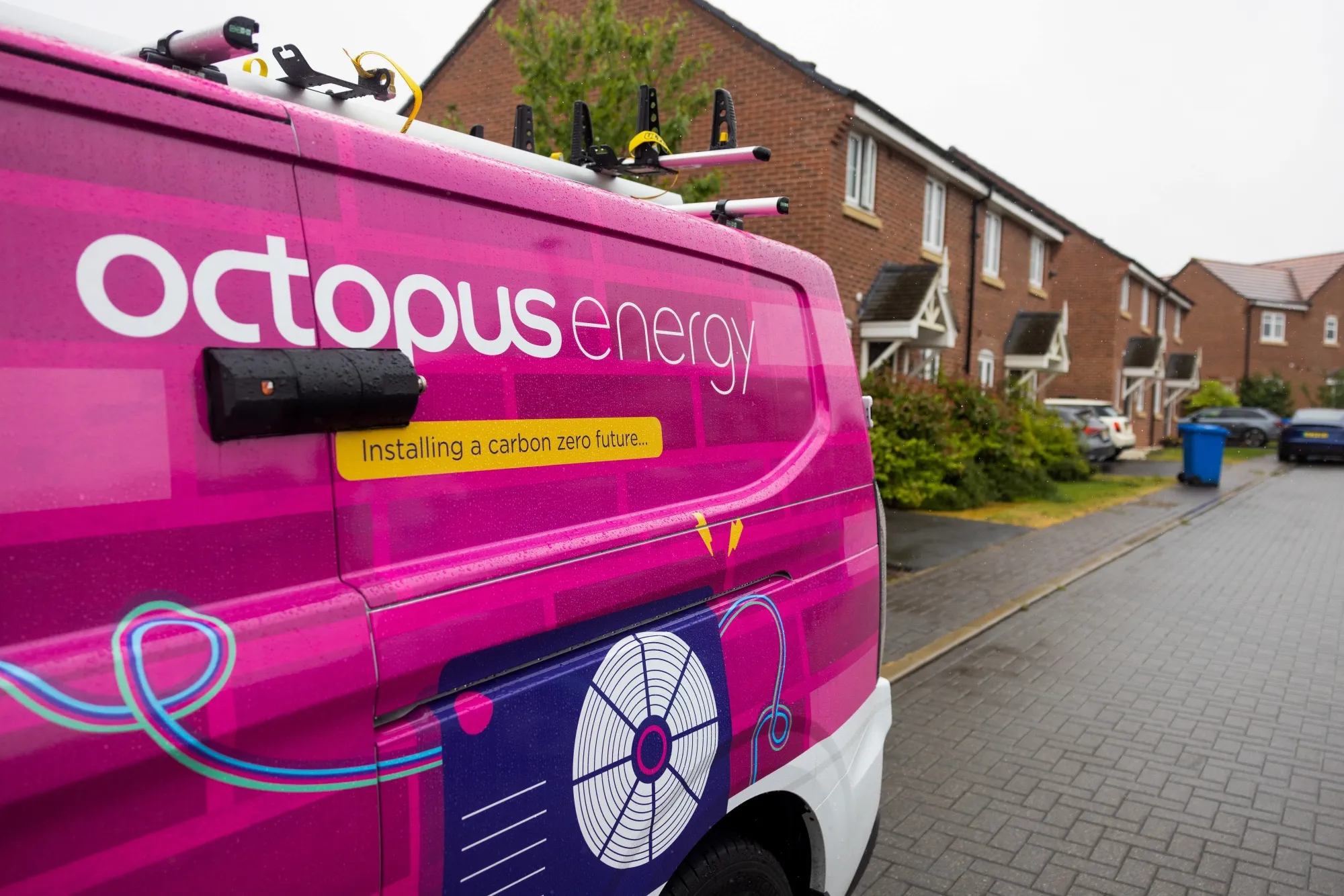 An Octopus Energy Ltd. van outside a residential property in Derby.