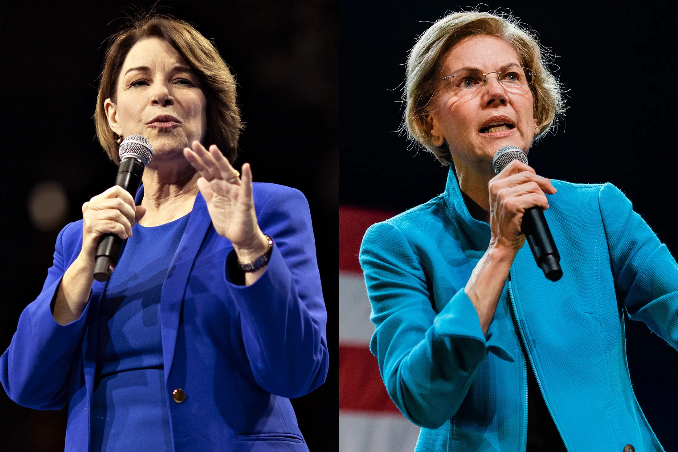 Amy Klobuchar and Elizabeth Warren