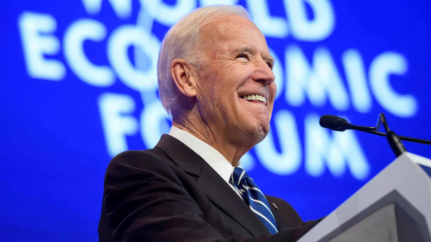 Vice President Joe Biden speaks on Jan. 18, 2017, in Davos.
