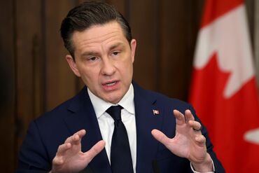 Conservative Party Leader Pierre Poilievre News Conference As Trump Tariffs Take Effect