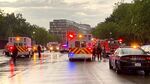 Emergency medical crews staged on Pennsylvania Avenue after four people were critically injured following a lightning strike on&nbsp;Aug. 4.