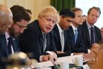 Boris Johnson during a recent cabinet meeting in London.