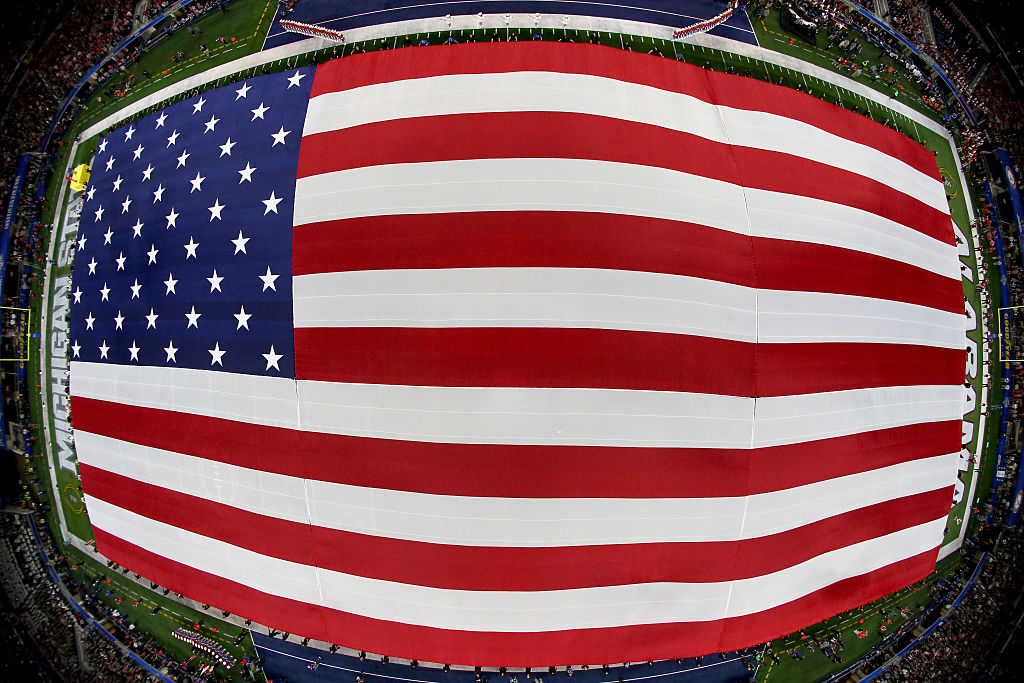 Big country, big flag.
