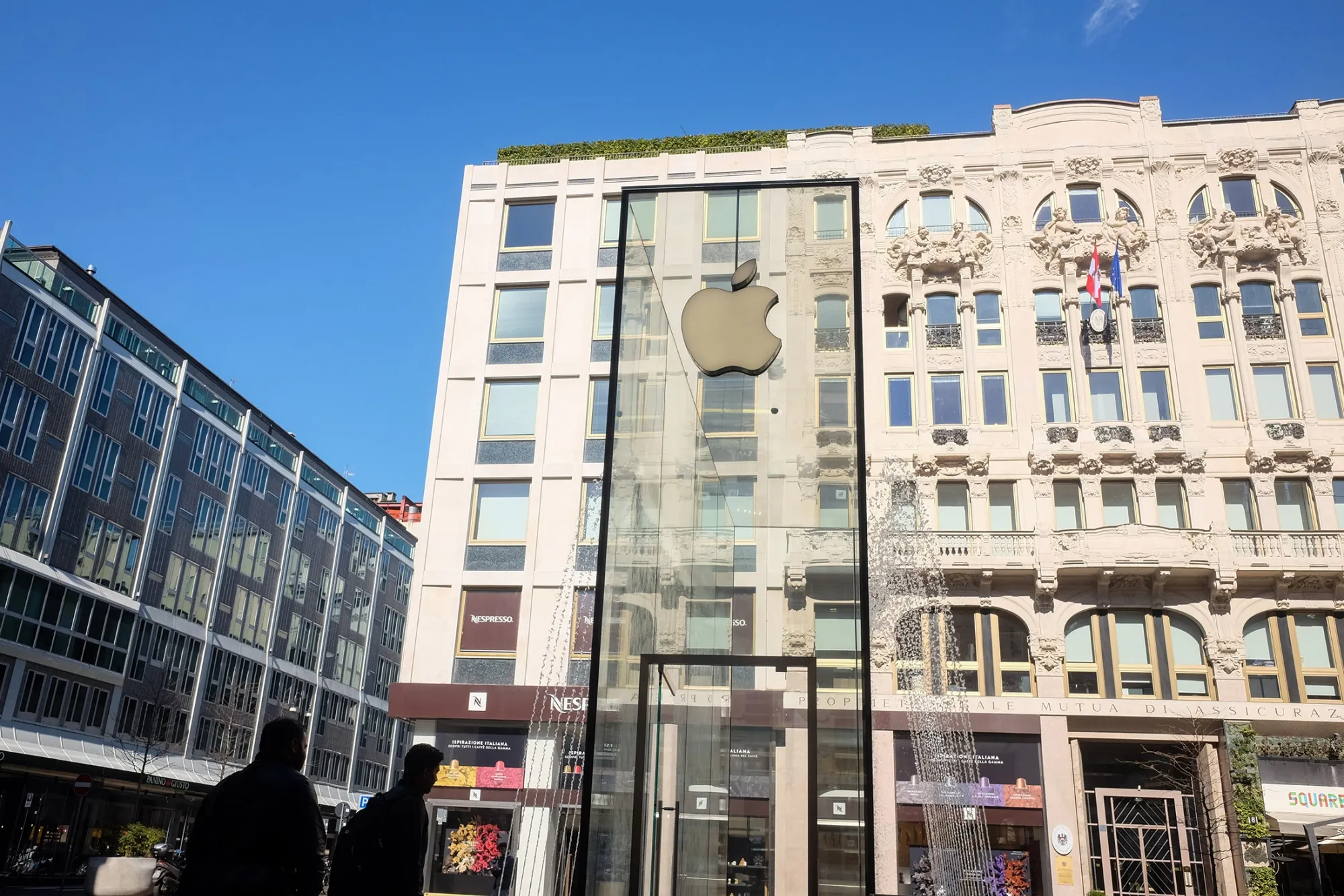 The Apple Store in Liberty Square in Milan.