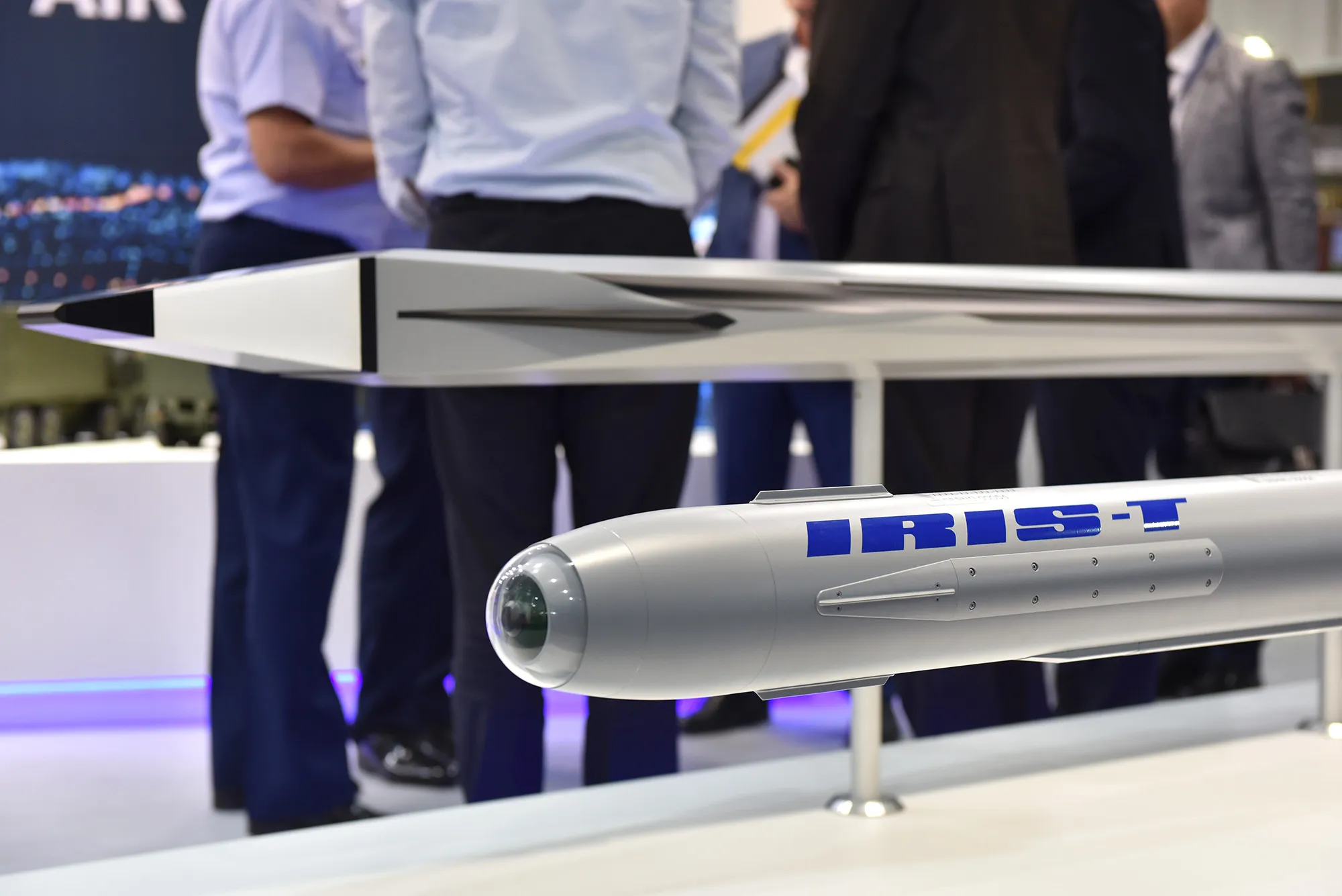 An&nbsp;IRIS-T Missile at the 2022&nbsp;Farnborough International Airshow in Farnborough, England.