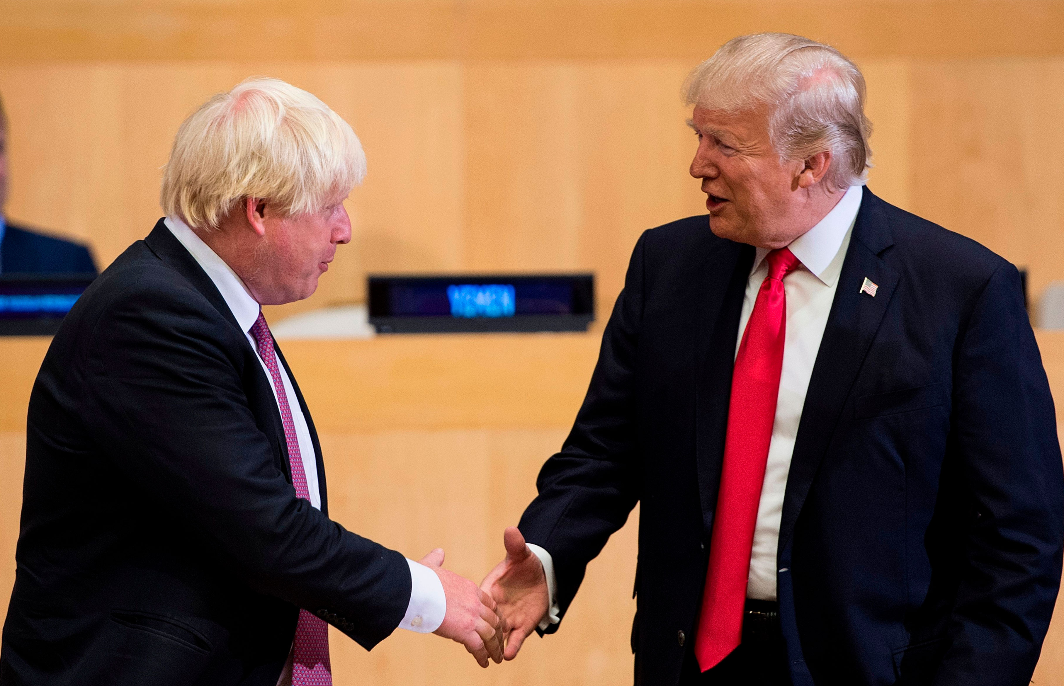 Boris Johnson and Donald Trump in 2017.