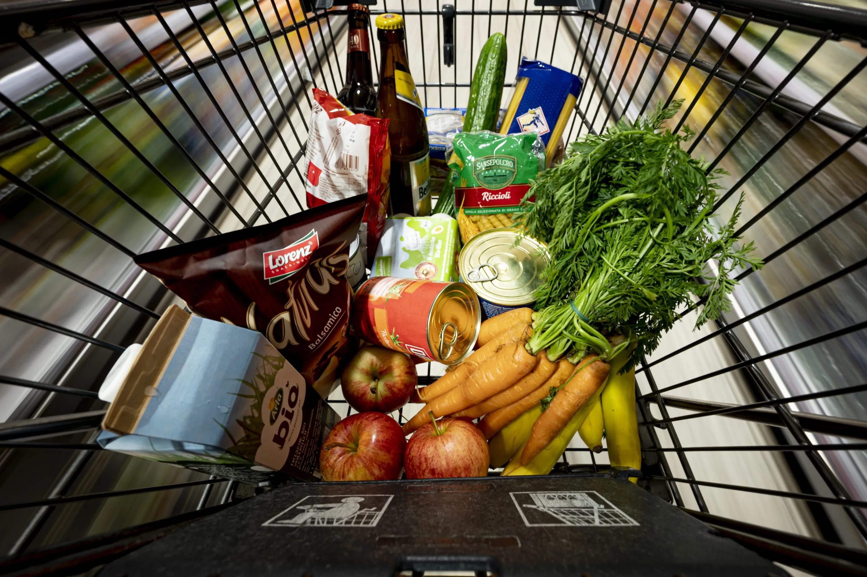 A basket of European goods.&nbsp;