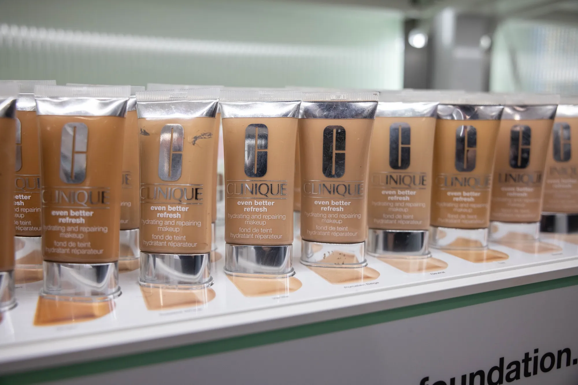 Clinique products at a store in New York.