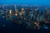 NEW YORK, NY - SEPTEMBER 8: An aerial view of Lower Manhattan at dusk, September 8, 2016 in New York City. New York City is preparing to mark the 15th anniversary of the September 11 terrorist attacks. (Photo by Drew Angerer/Getty Images)