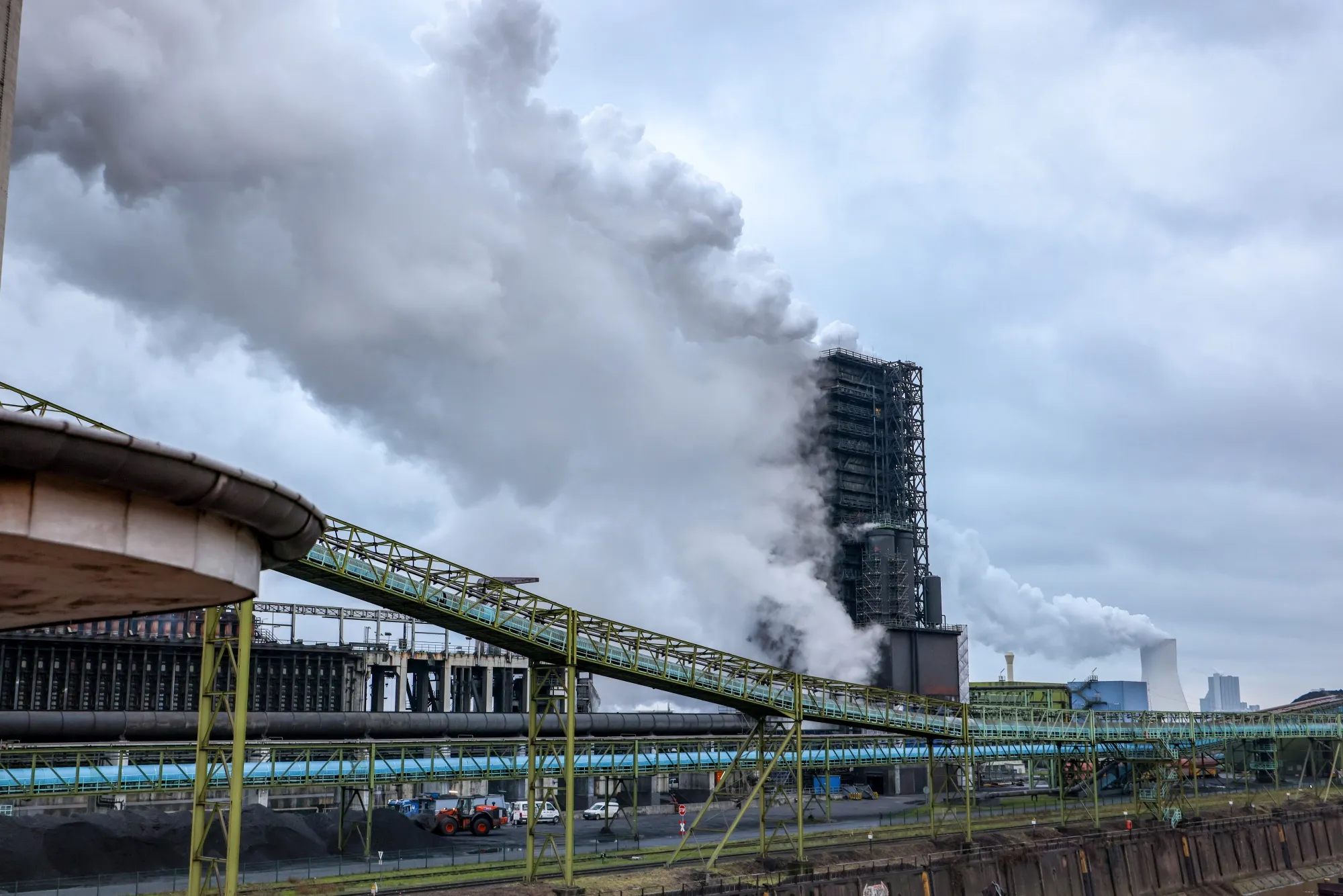 The Thyssenkrupp Steel Europe AG steel plant in Duisburg.