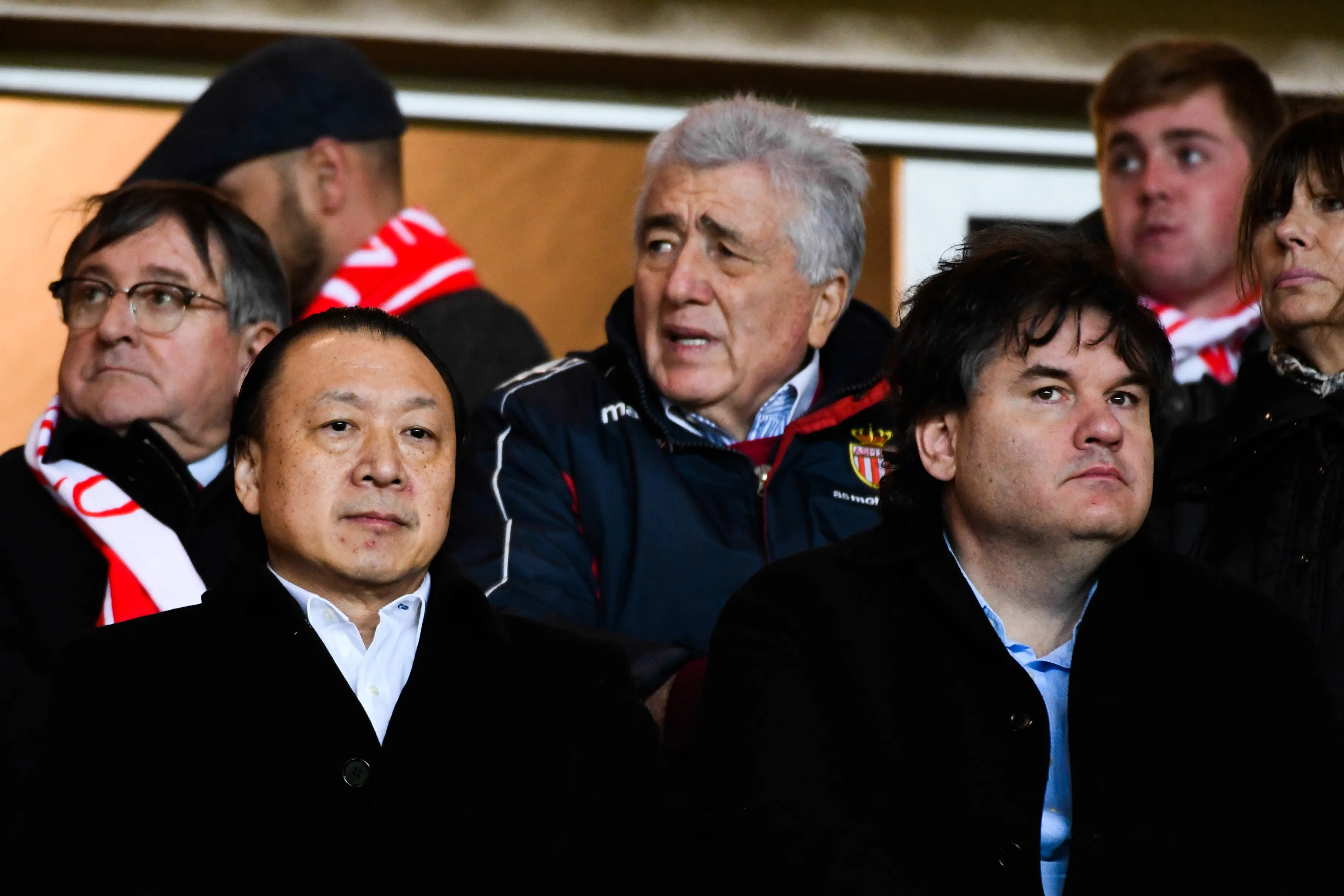 Chien Lee and Paul Conway during a match between AS Monaco and OGC Nice, in Monaco, in 2018. 