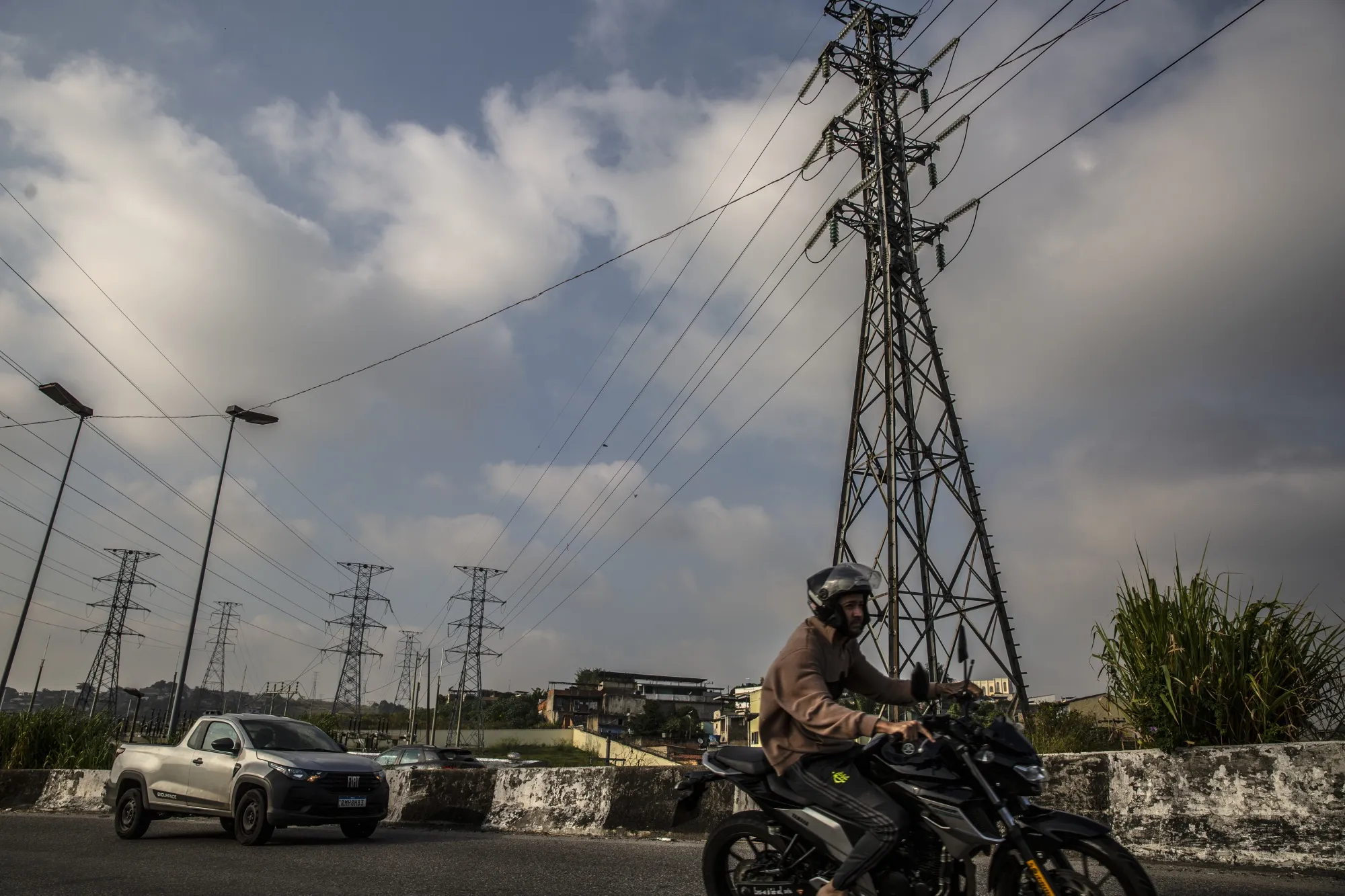 Transmission towers in Rio de Janeiro.