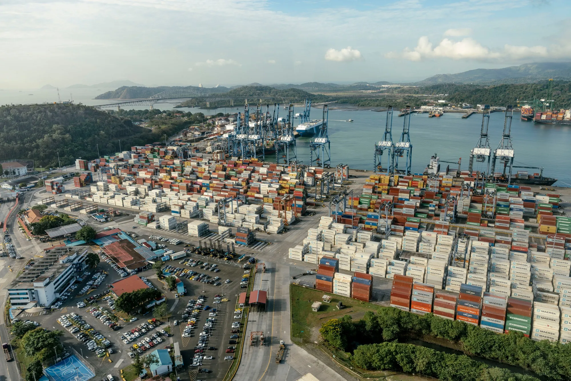 The Port of Balboa at the Pacific entrance of the Panama Canal.