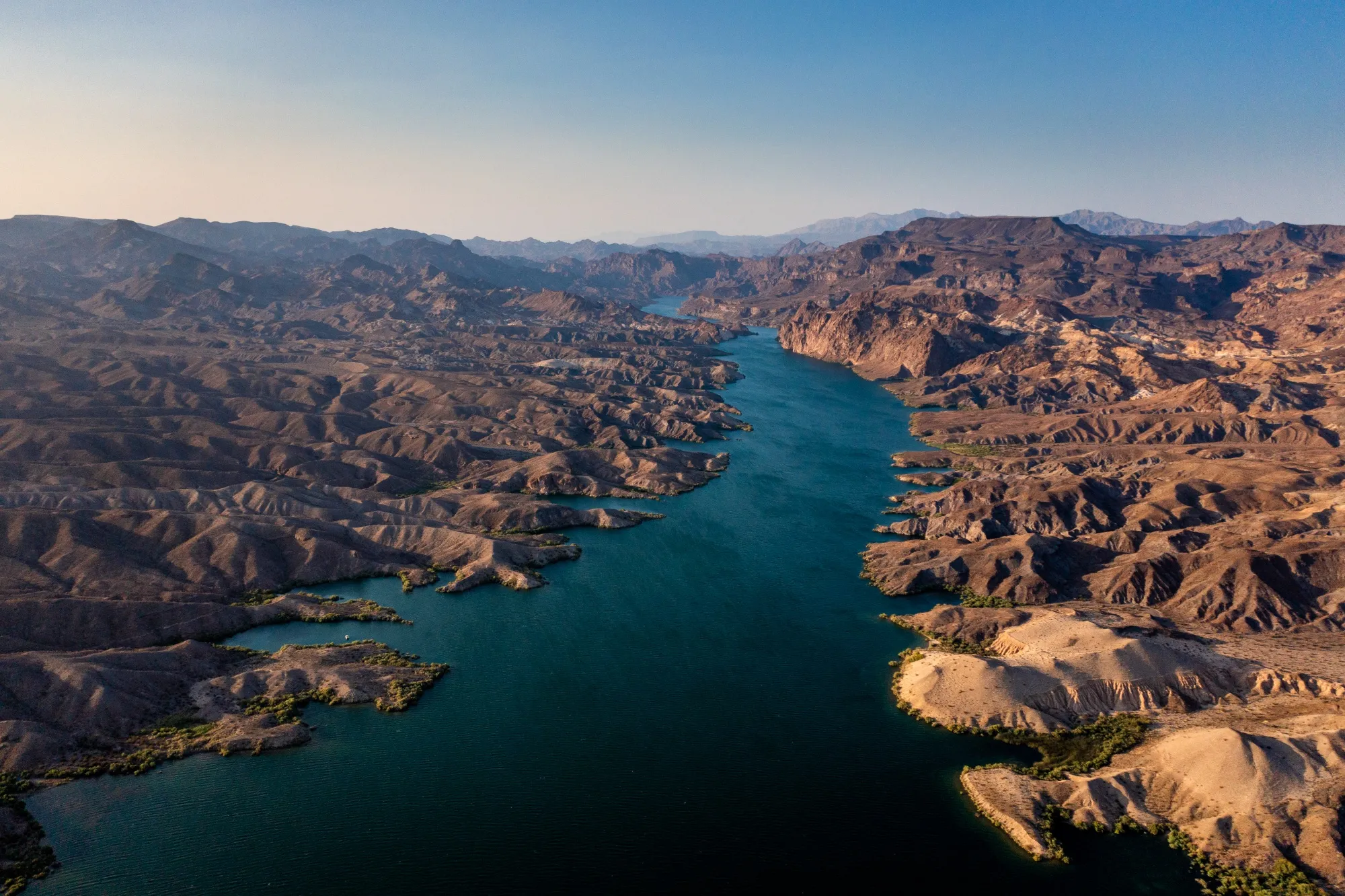 Low water levels on the Colorado River&nbsp;in Searchlight, Nevada.