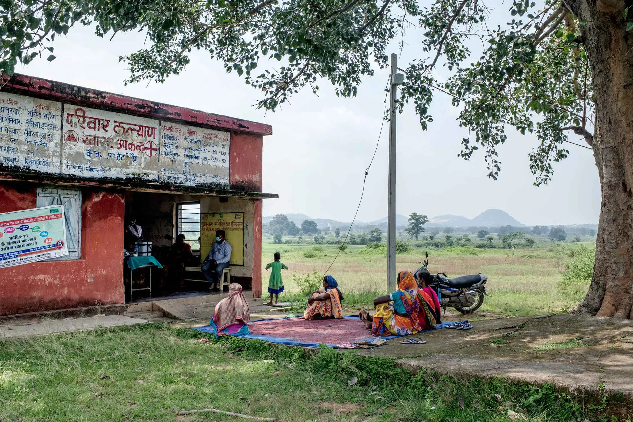 The vaccination clinic in Jharkand’s Simdega district.