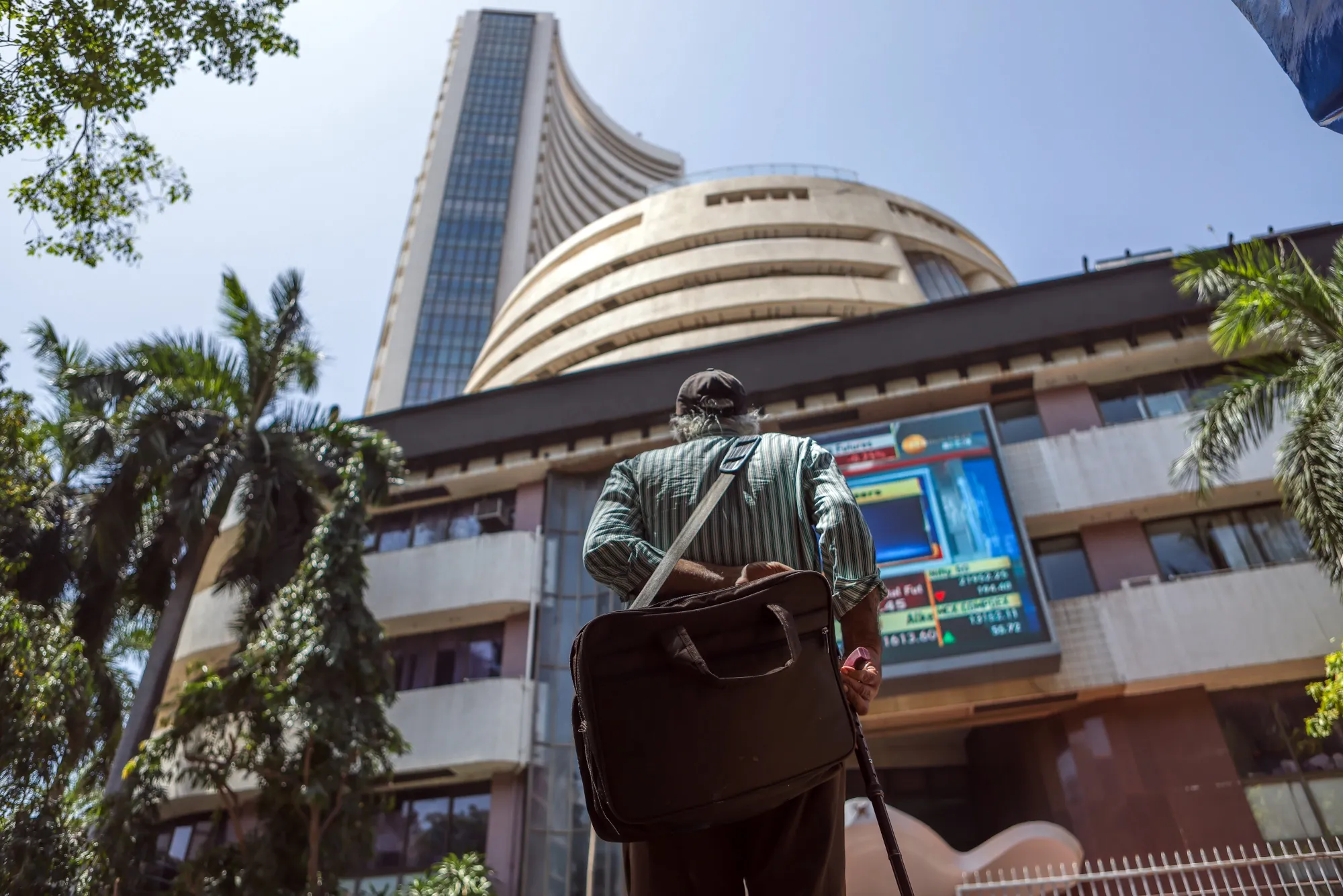The Bombay Stock Exchange in Mumbai.
