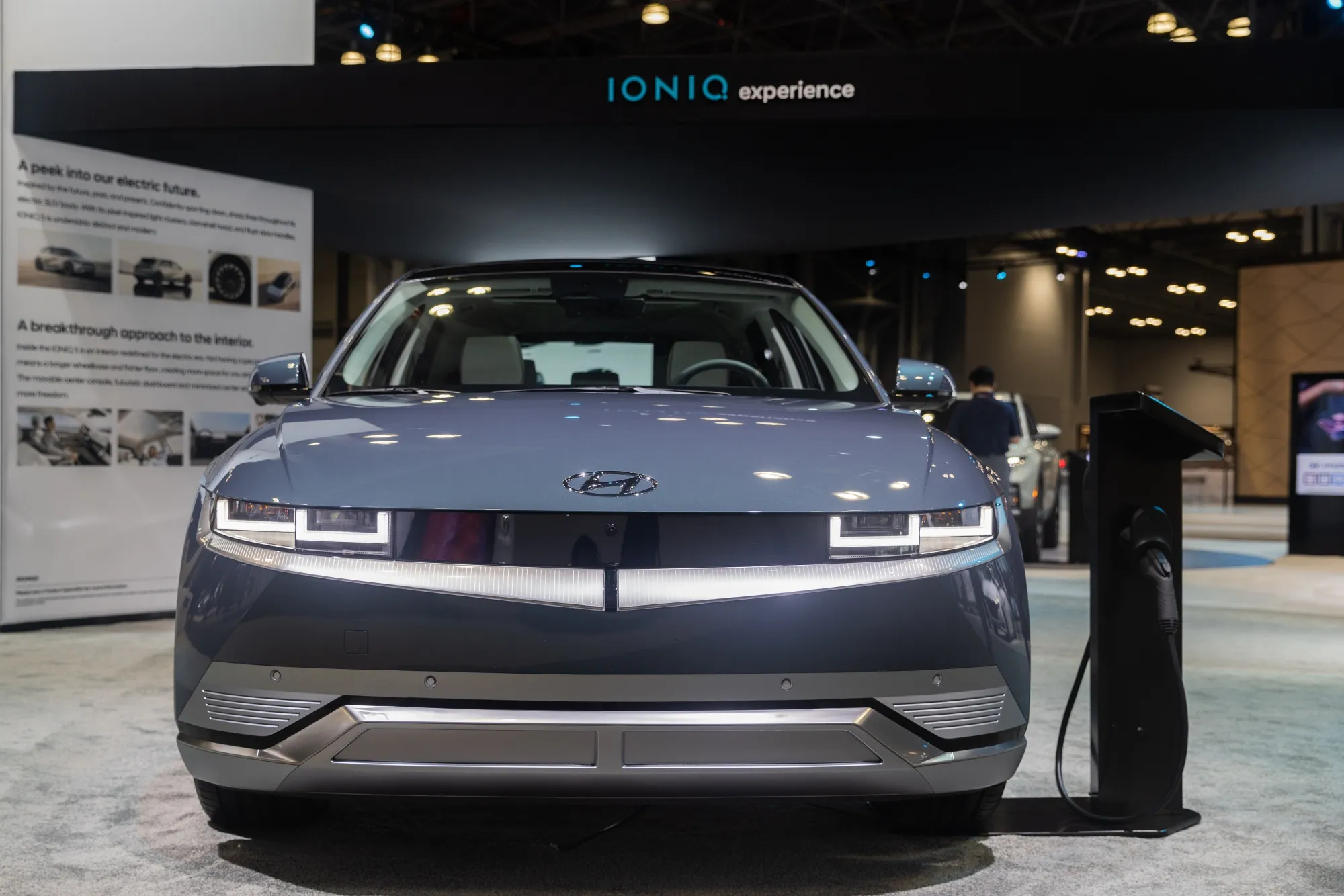 A Hyundai Ioniq 5 electric SUV.