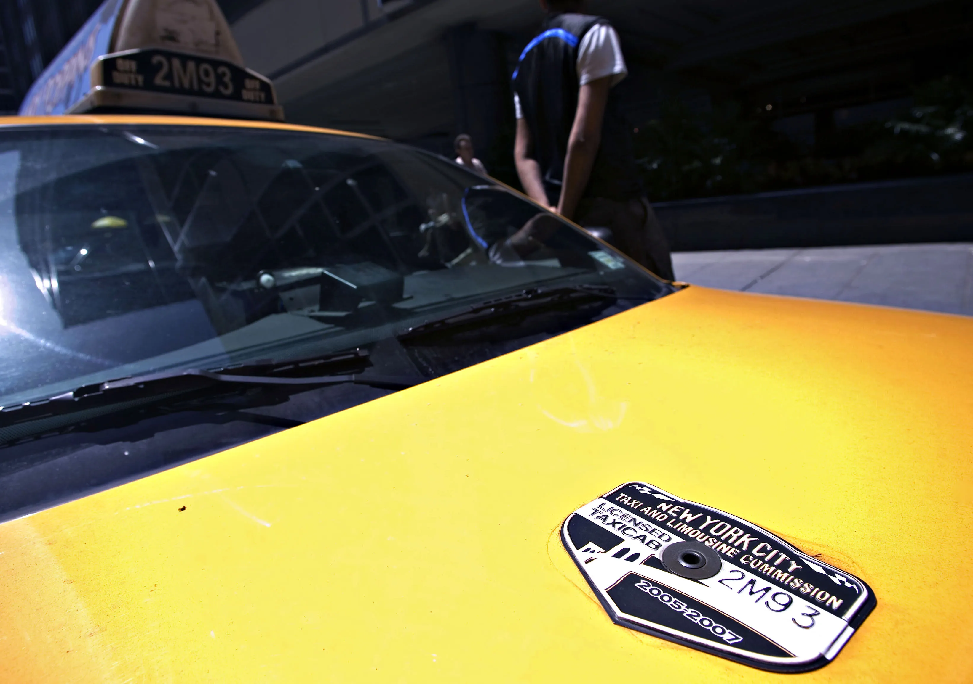 A medallion is a license to drive a New York City taxi. Photographer: Jin Lee/Bloomberg
