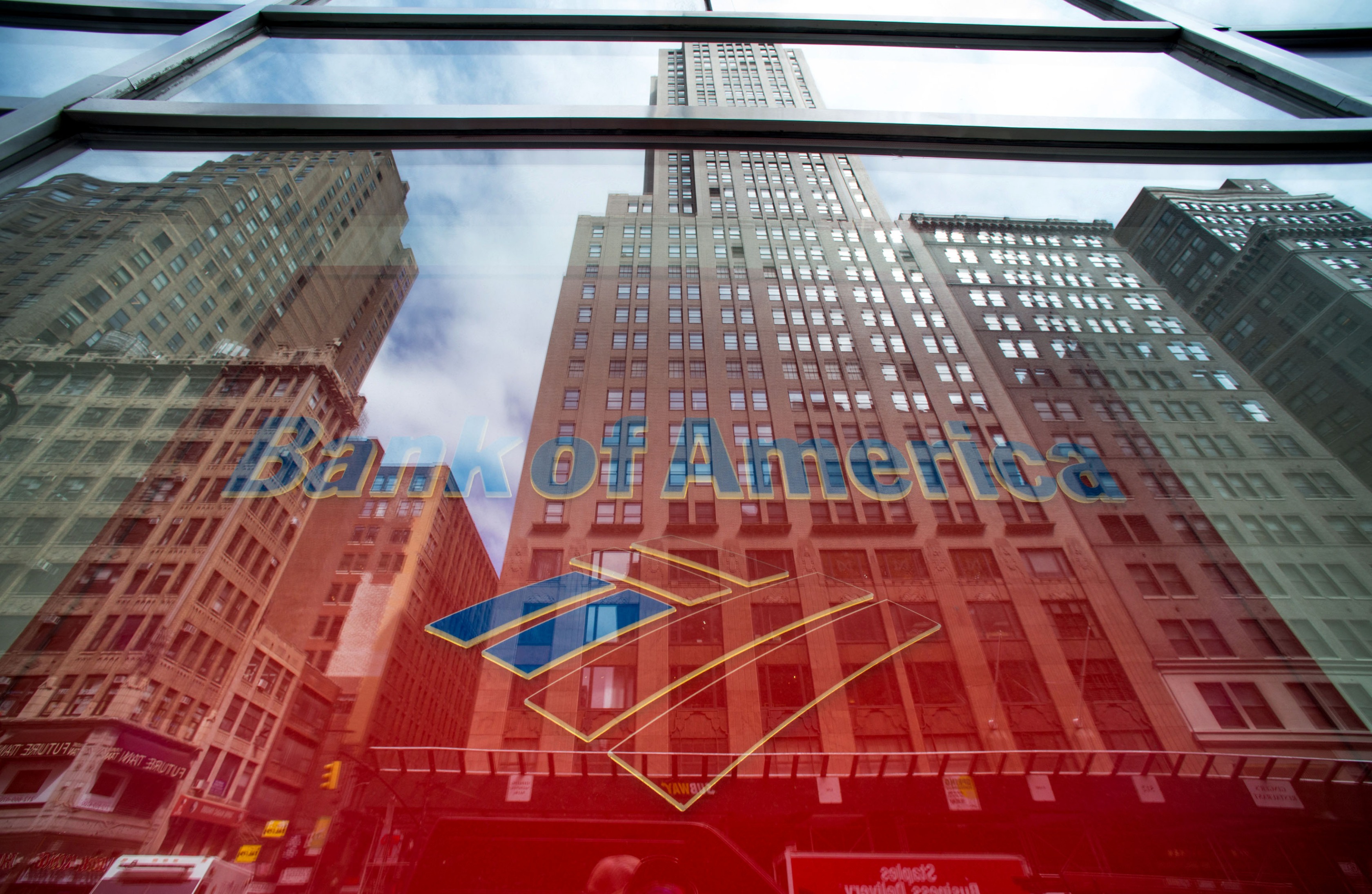 Bank of America branch in New York.