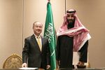 SoftBank CEO Masayoshi Son Signs Solar Project Agreement With Saudi Arabia Crown Prince Mohammed bin Salman