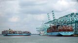 Container Vessels and Shipping Containers at The Port of Tanjung Pelepas