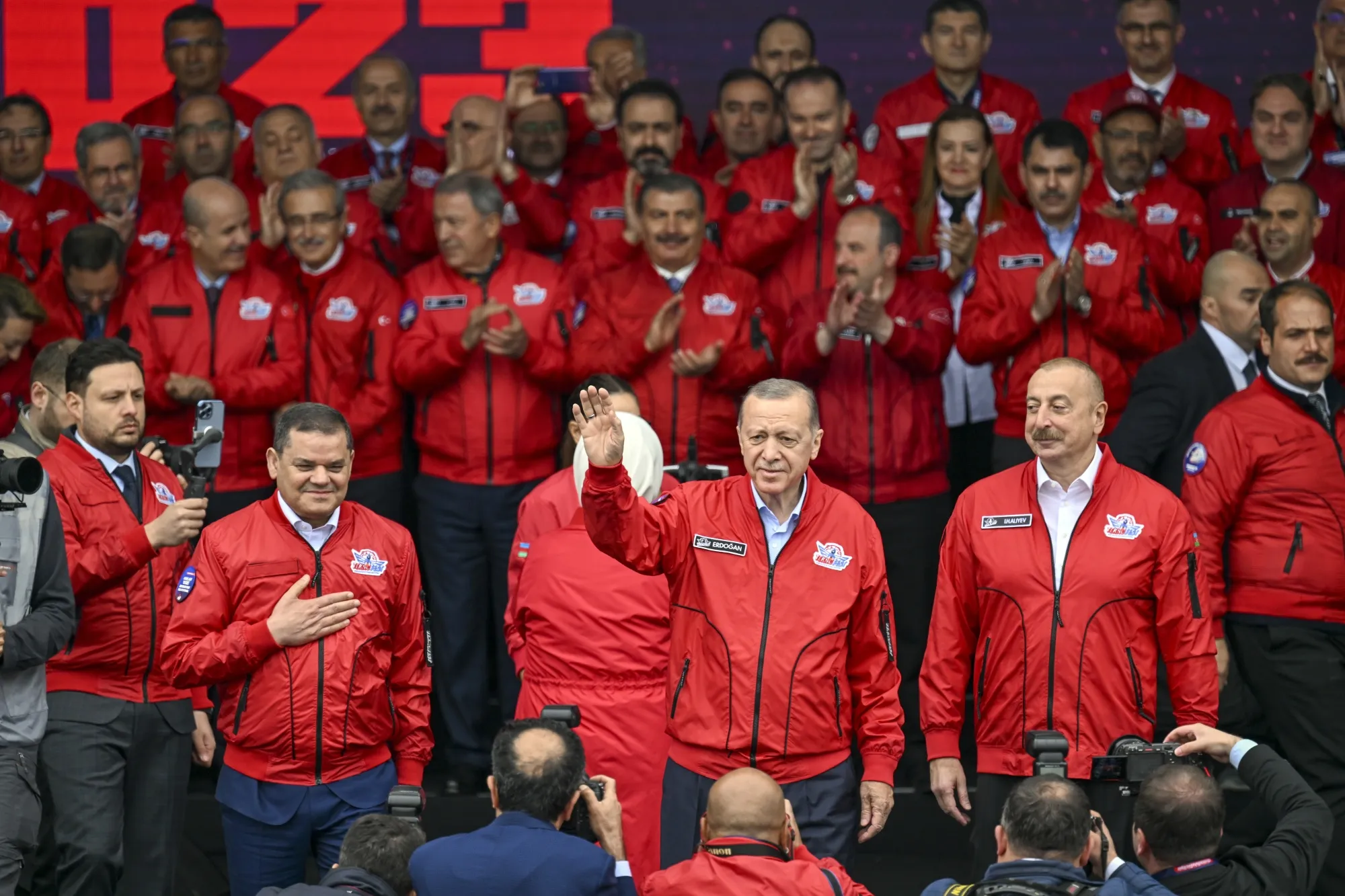 Recep Tayyip Erdogan attends the&nbsp;technology and aviation event TEKNOFEST at&nbsp;Ataturk Airport in Istanbul,&nbsp;on April 29.