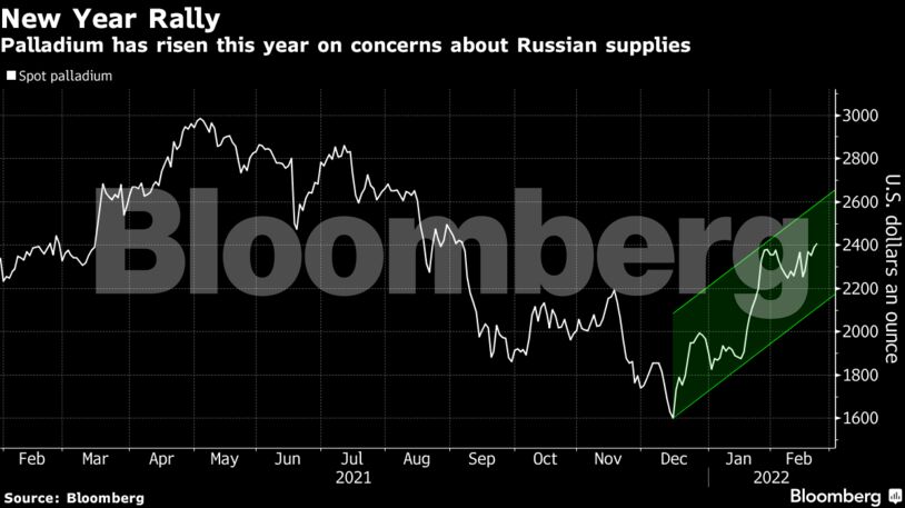 Palladium has risen this year on concerns about Russian supplies