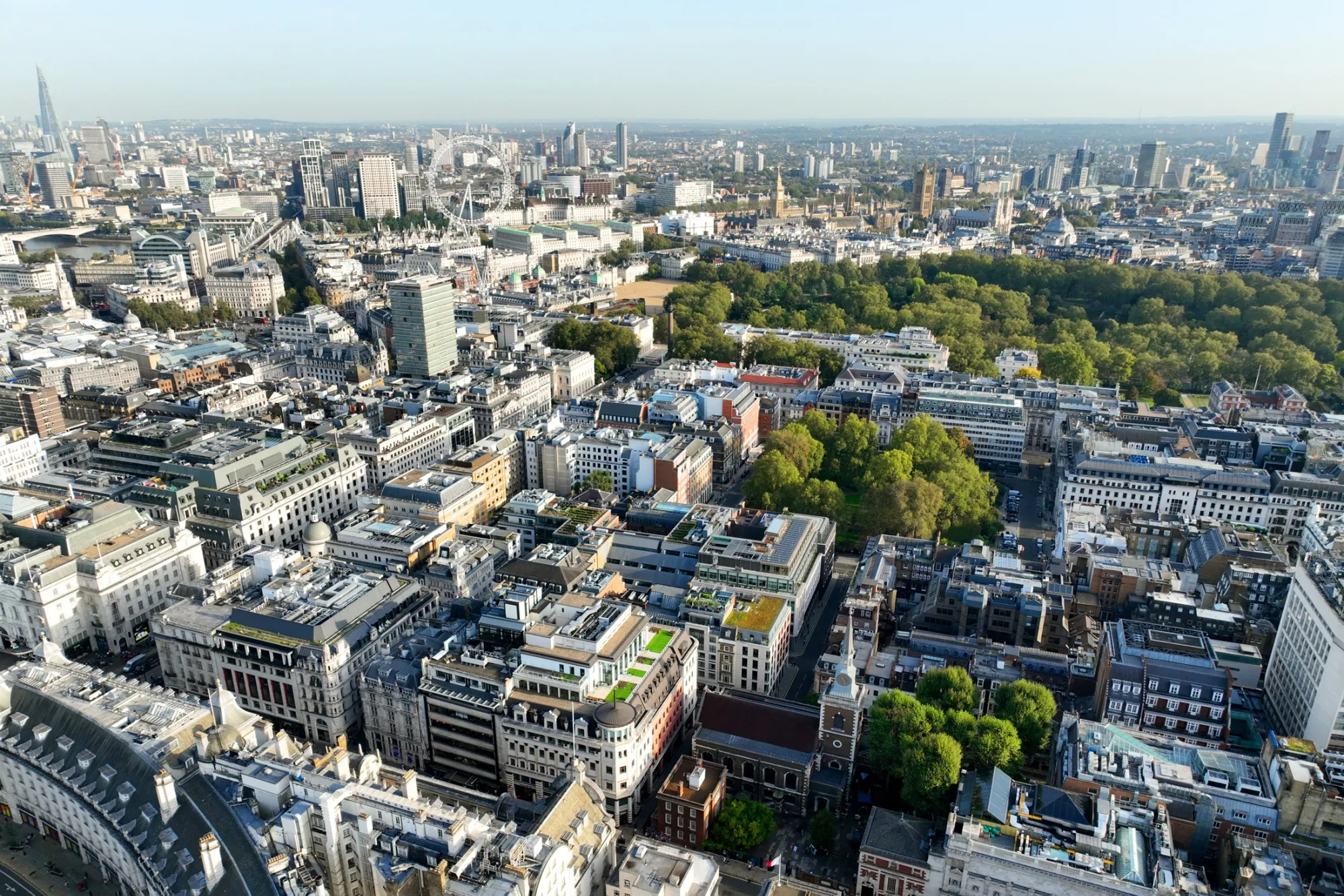 The Mayfair district in London.