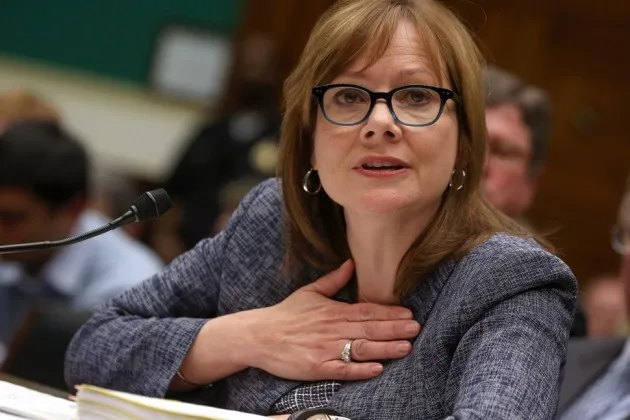 General Motors Company CEO Mary Barra testifies during a House Energy and Commerce Committee hearing on Capitol Hill, on April 1, 2014 in Washington, DC. 