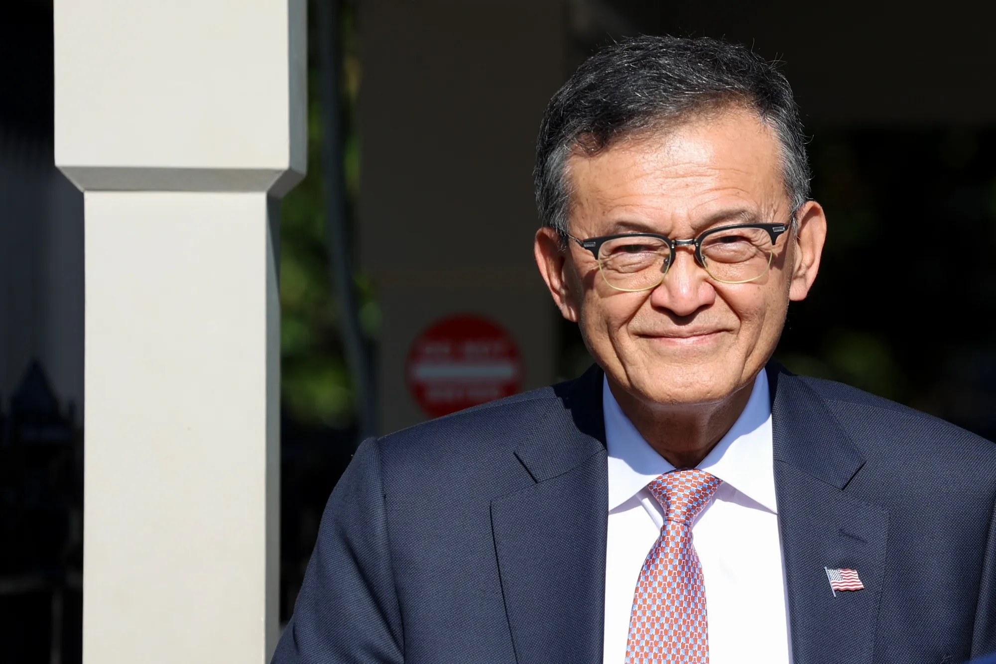 CEO of Intel Corp. Lip-Bu Tan departs following a meeting at the White House in Washington on Aug. 11.