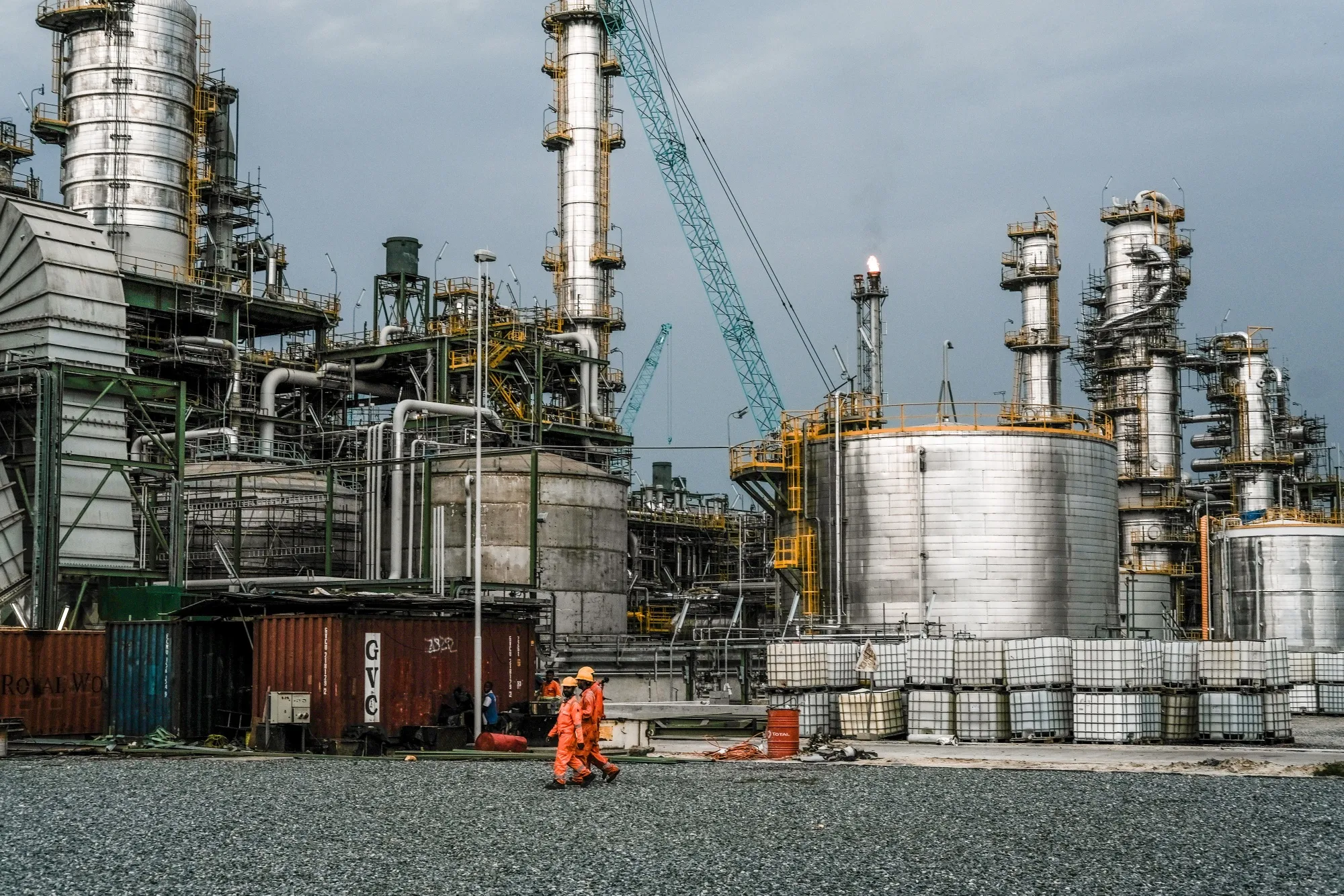 The Dangote Industries Ltd. oil refinery and fertilizer plant site in the Ibeju Lekki district, outside of Lagos, Nigeria.