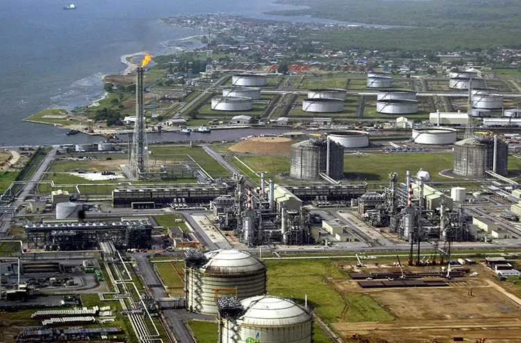 View of the Total Nigeria onshore oil an