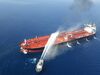 Flames are brought under control on the Front Altair vessel on June 13.