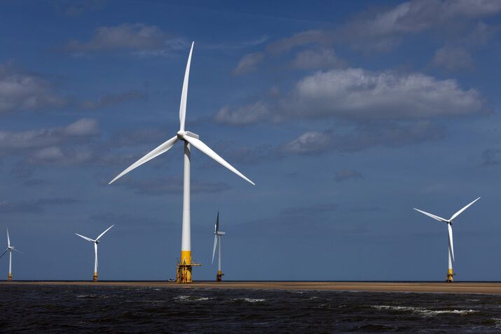 The Scroby Sands Offshore Wind Farm As UK Plans New Energy Law