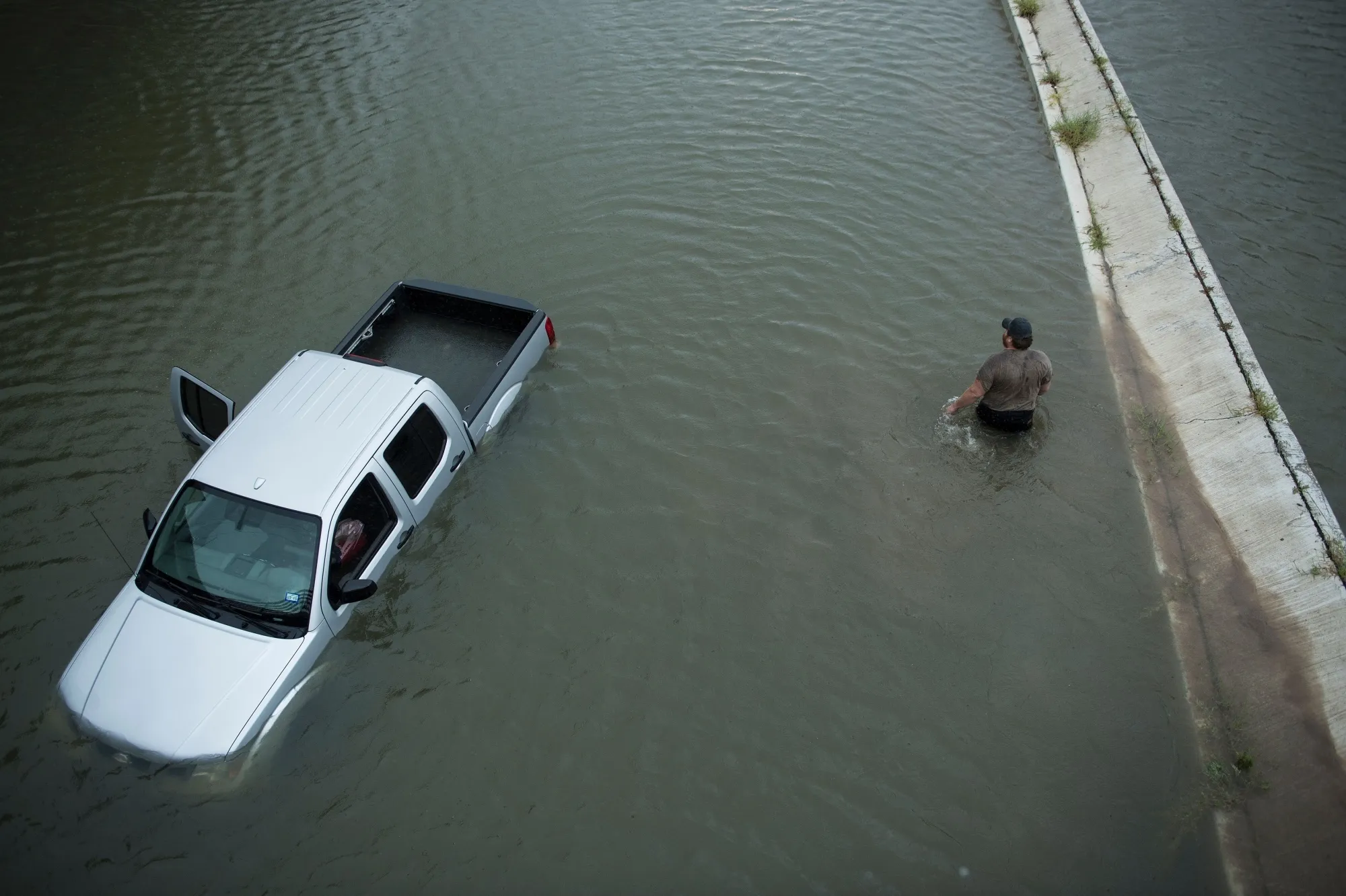 Flooded.
