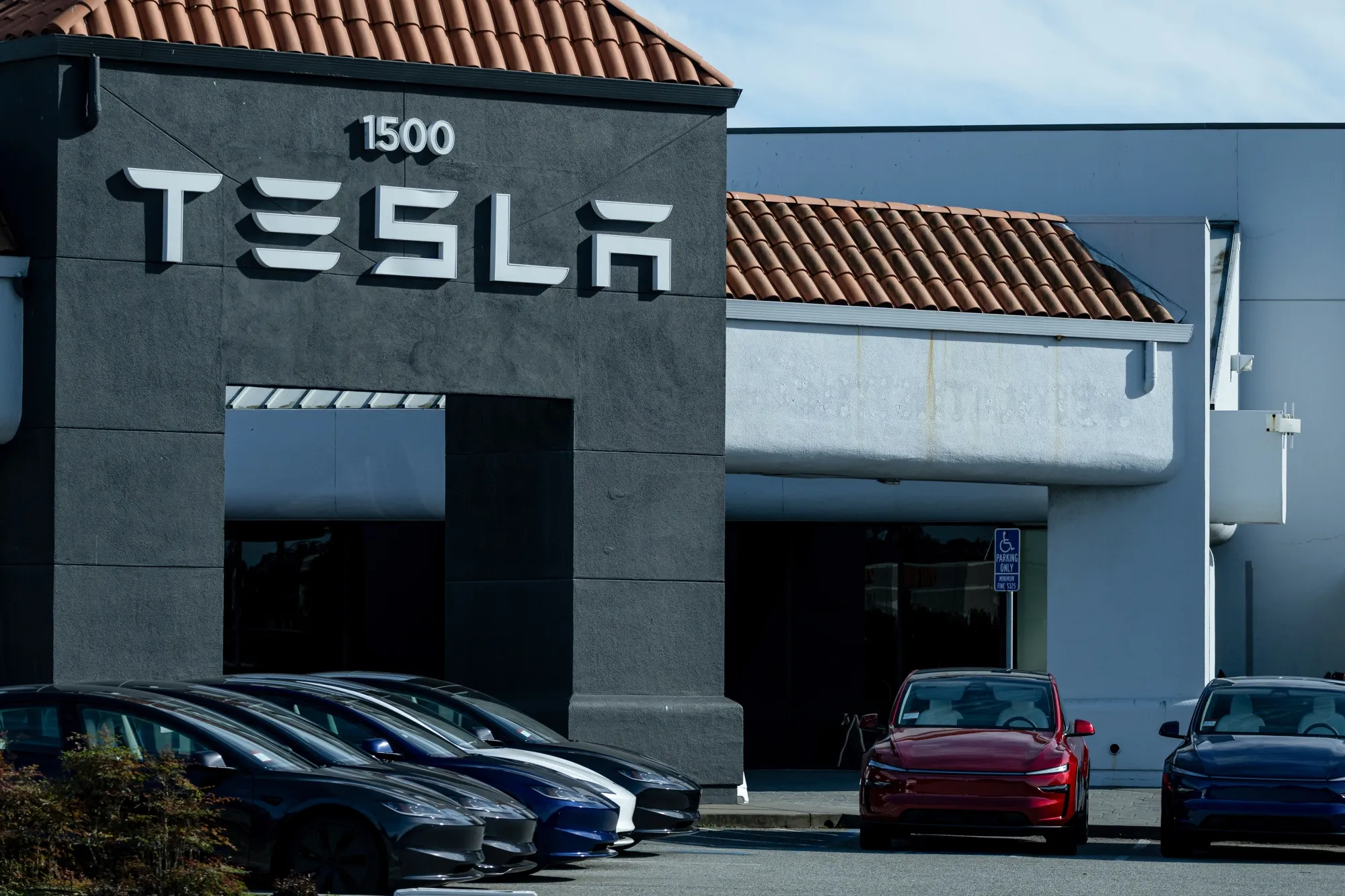 A Tesla store in Colma, California.