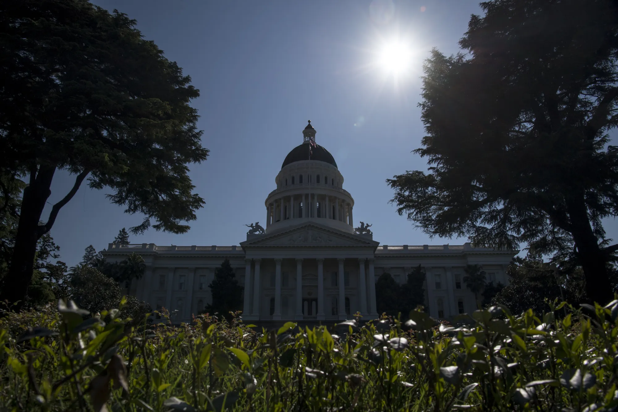 The California State Capitol building stands in Sacramento, California.