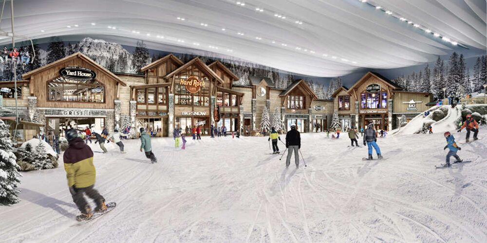 Big Snow Review American Dream S Indoor Ski Slope Shreds Bloomberg