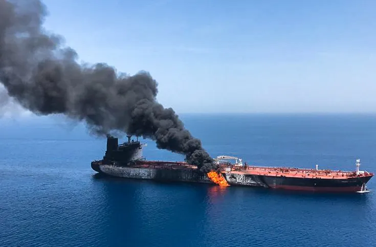 The Front Altair tanker said to have been attacked in the waters of the Gulf of Oman.&nbsp;