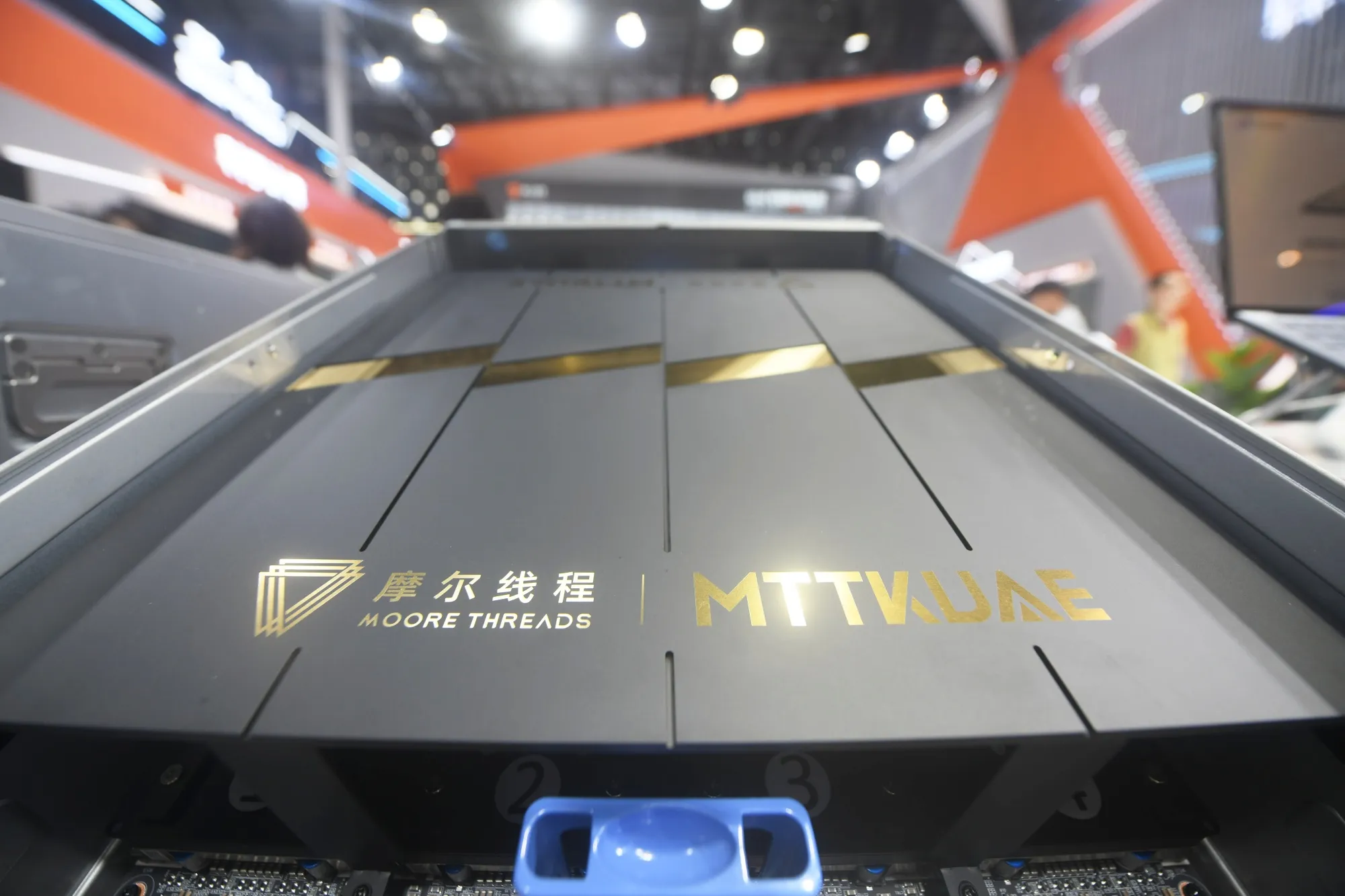 A Moore Threads AI server at the World Artificial Intelligence Conference in Shanghai.
