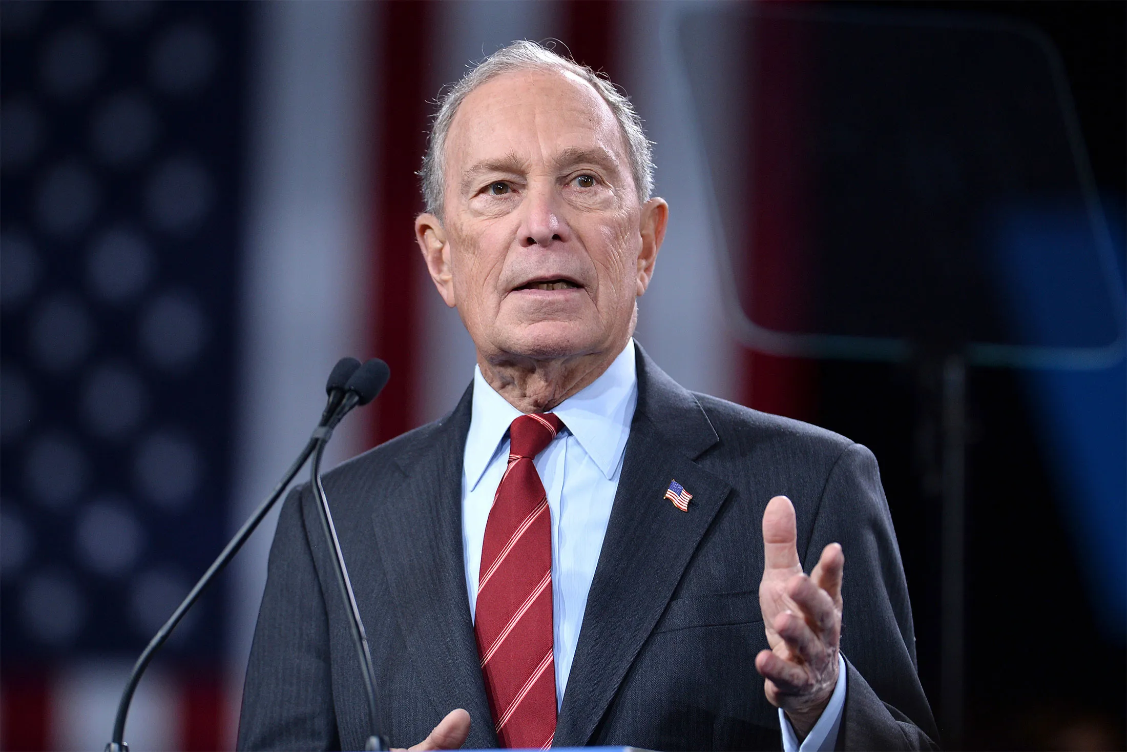 Mike Bloomberg speaks at a rally in New York on Jan. 15.