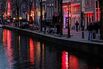 Netherlands - Amsterdam: red light district at night