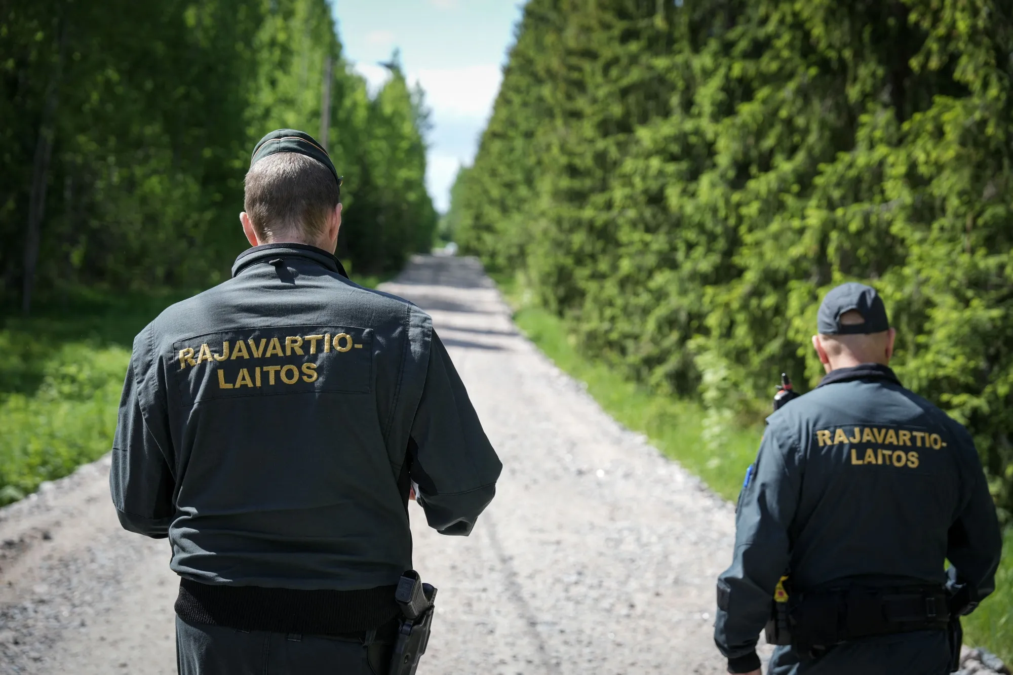 Finnish Border Guards near the Finnish-Russian border near Imatra, Finland.