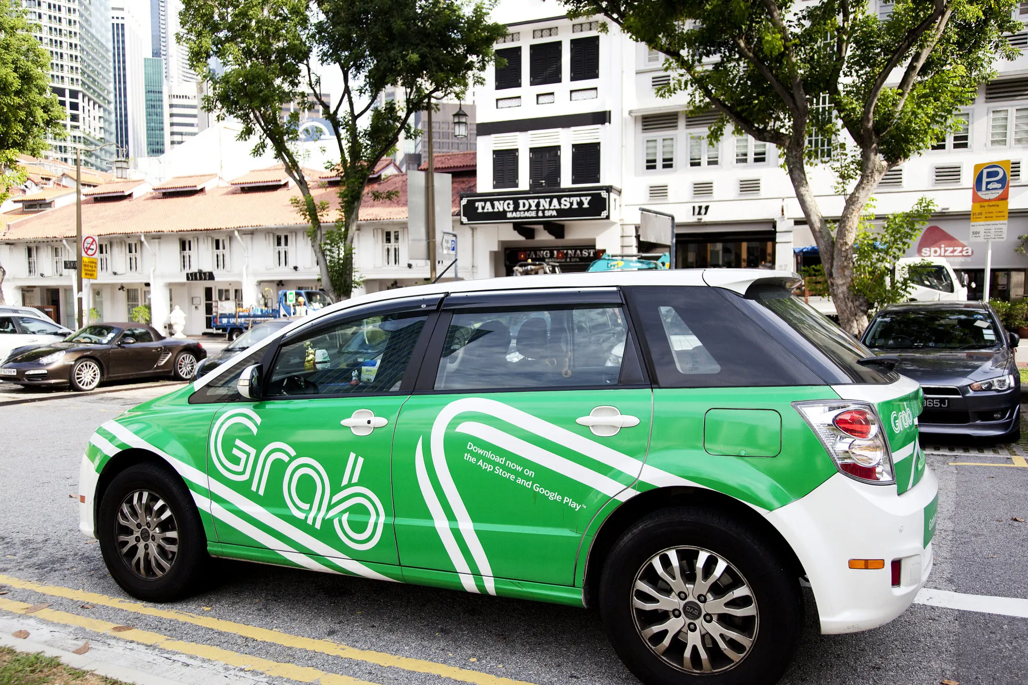 A GrabCar in Singapore.