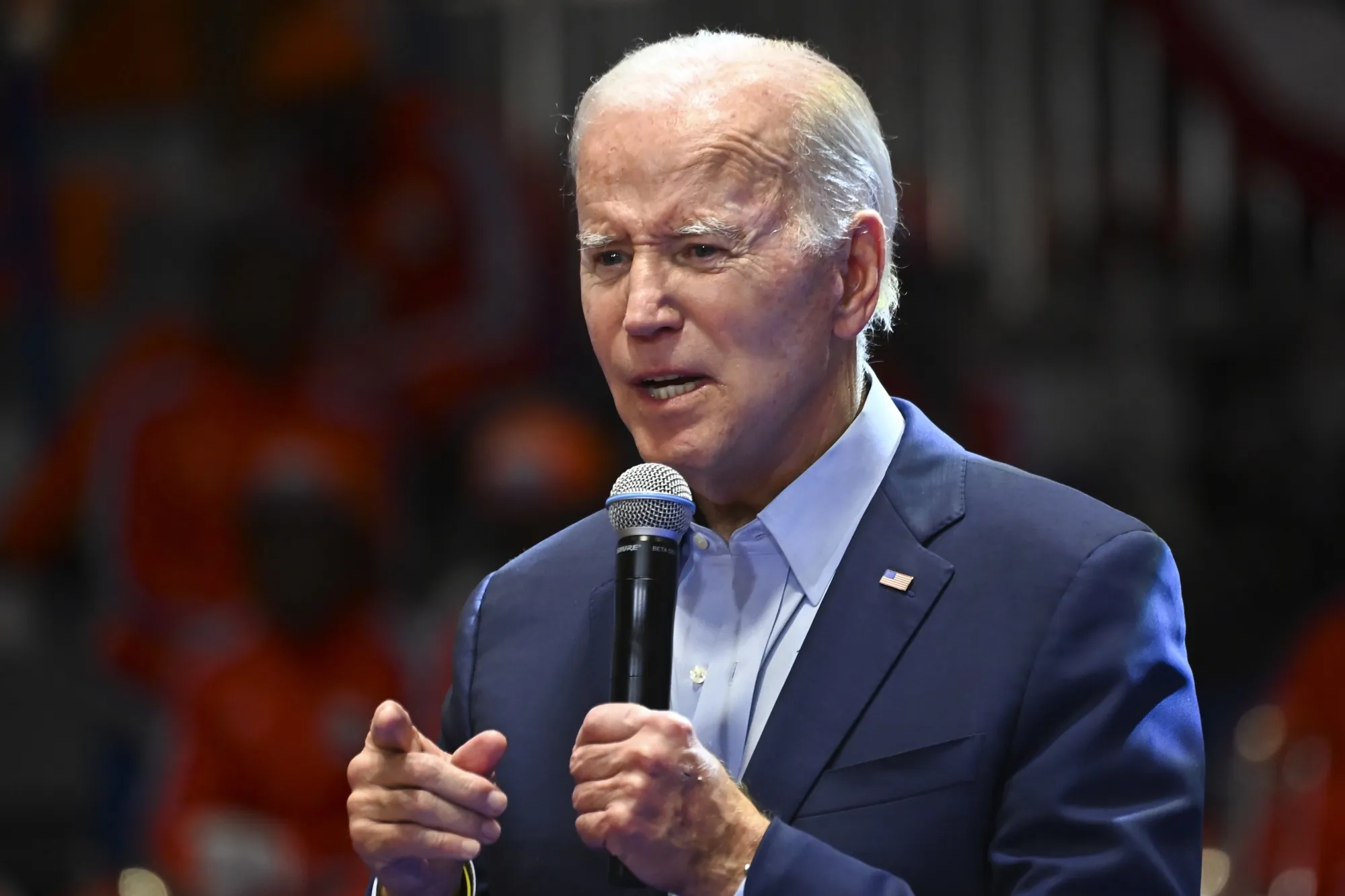 Joe Biden speaks during a DNC rally in Miami Gardens, Florida, on&nbsp;Nov. 1.