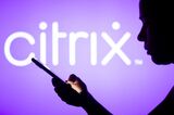In this photo illustration, the Citrix Systems logo is seen