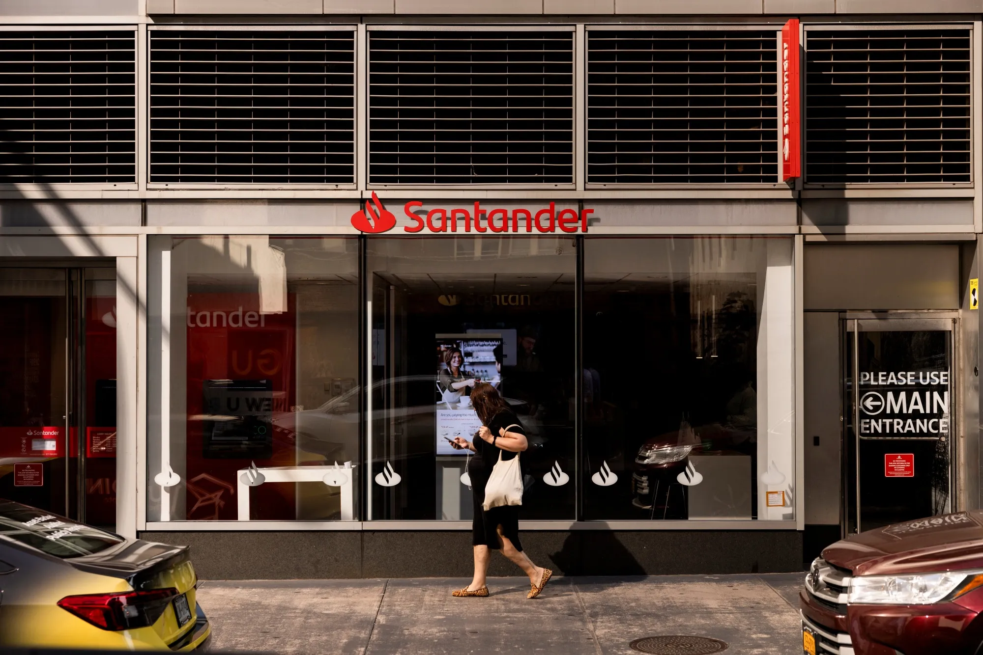 A Banco Santander branch in New York.