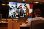 Tiff Macklem speaks virtually during a Bank of Canada news conference in Ottawa on July 13.