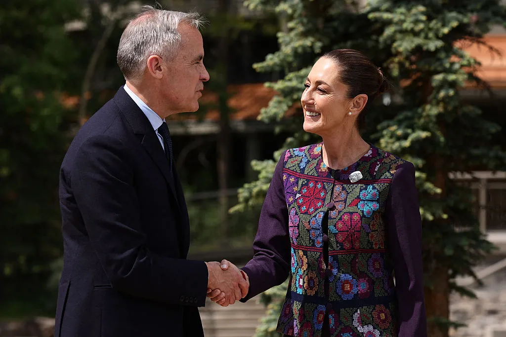 Mark Carney y Claudia Sheinbaum en Kananaskis, Alberta, el 17 de junio.